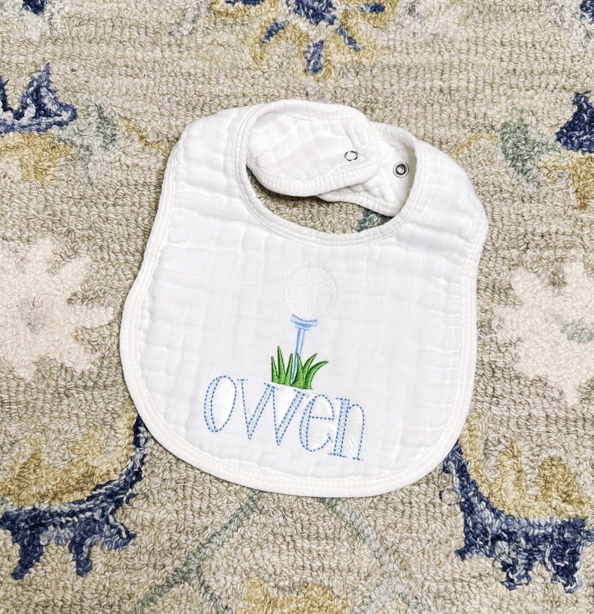 Katie Daugherty- White Muslin Bib