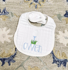 Katie Daugherty- White Muslin Bib