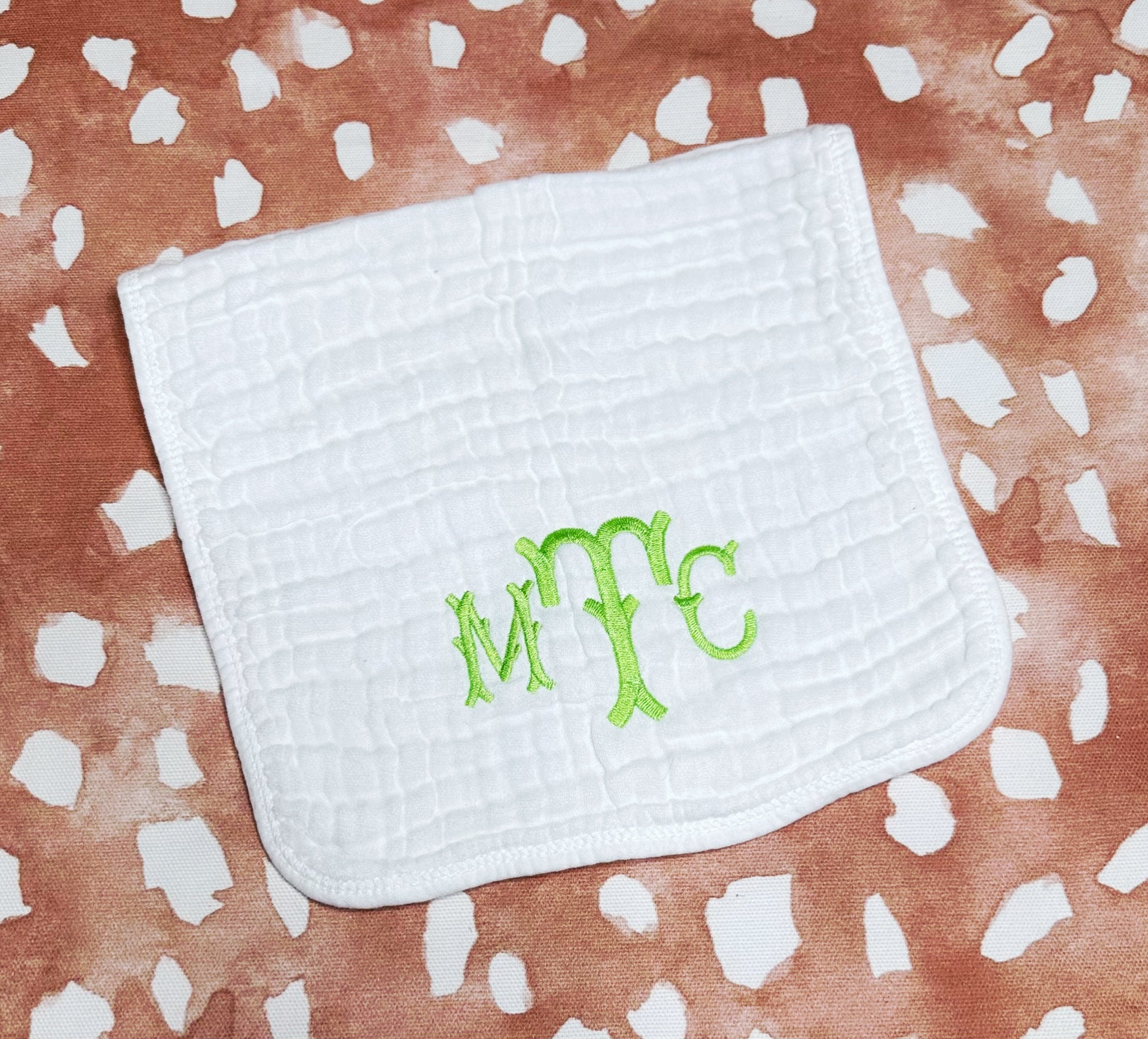 Logan Tart- White Muslin Burp Cloth