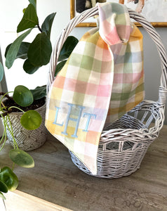 Easter Basket Sash- Spring Gingham