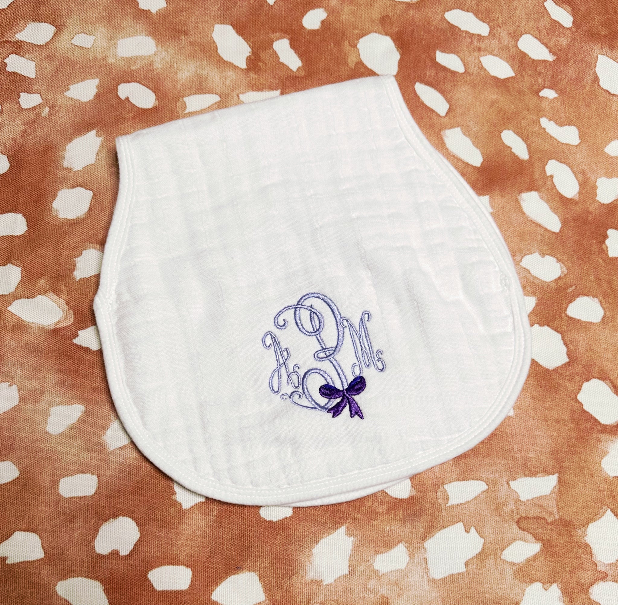 Halee Parham- White Muslin Burp Cloth