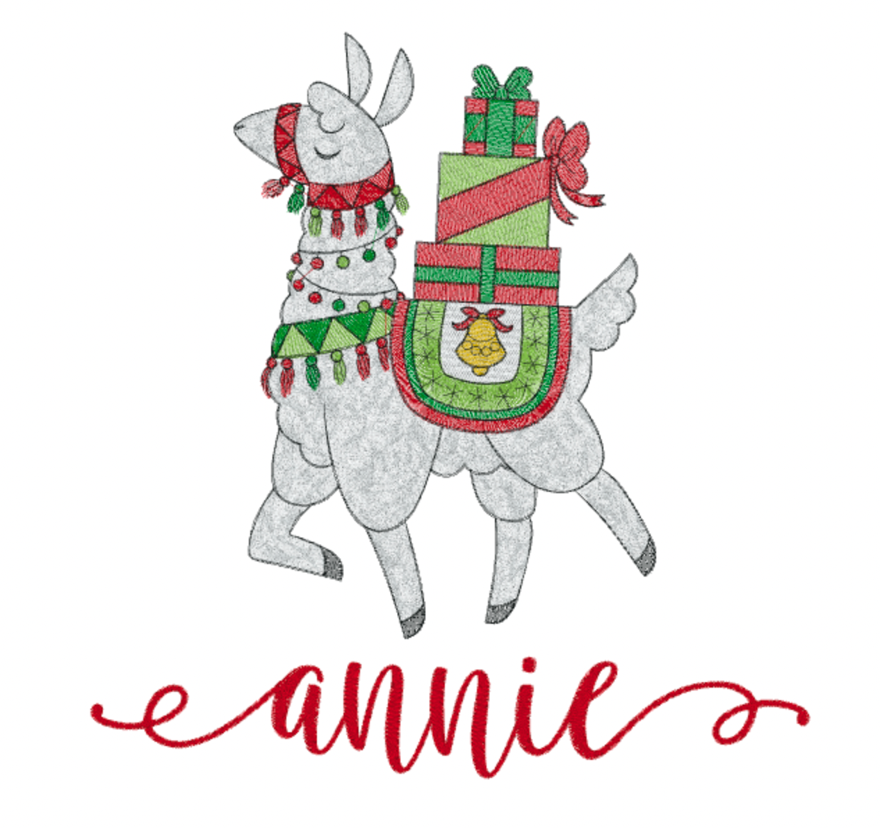 Holly Jolly Llama- Pillow Exclusive Design